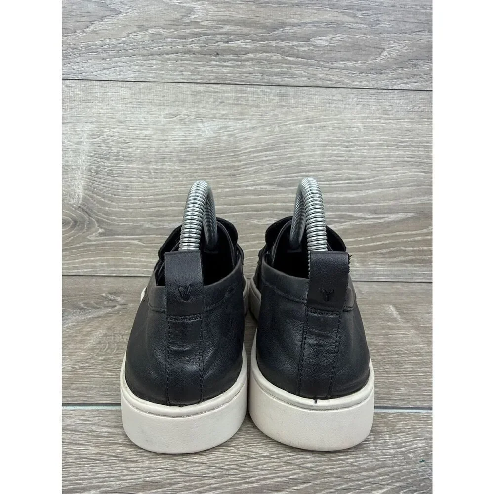Vionic Uptown Women’s Sz 7 Black Leather Slip On Sneaker Penny Loafers
